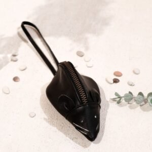 Ganci Tikus - Dompet Koin Gantungan Tas Bentuk Tikus Bag Charm Kulit Sapi Asli - Leswan Leather
