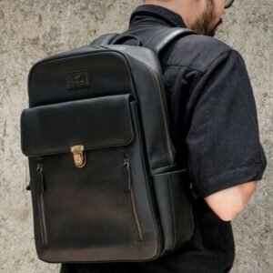LA VACHES' LEATHER - Tas Ransel Backpack Pria Kulit Asli Model Kekinian - ANOM