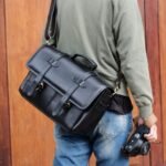 La Vaches' Leather - Tas Kamera Selempang Pria Kulit Sapi Asli - Basic DSLR