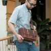 La Vaches' Leather - Tas Kamera Mirrorless DSLR Kulit Asli Bisa untuk Sony Fujifilm dll - Medium Bag