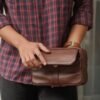 Lavaches' Leather - Clutch Pouch Bag untuk Travel Makeup Cocok Dipakai Pria dan Wanita Kulit Sapi Asli - Mahja