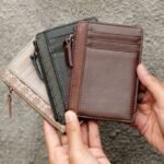 Leswan Leather - Dompet kulit wanita asli motif batik viral - AMBAR CARD HOLDER