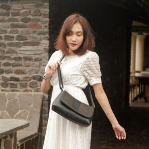 Leswan Leather - Tas Clutch bag selempang wanita kulit asli motif batik viral - MILA