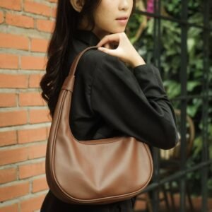 Leswan Leather - Tas Hobo bag wanita kulit asli polos viral - ELUNA
