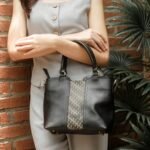 Leswan Leather - Tas Top handle Shoulder bag wanita kulit asli motif batik viral - NAOMI