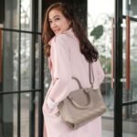 Leswan leather- Tas jenis Bowler bag berbahan kulit asli dengan aksen batik viral - ARYANA