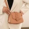 Leswan leather- Tas jenis Flap bag wanita berbahan kulit asli dengan aksen batik viral - LUCIA