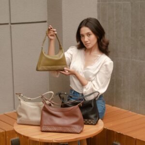 Leswan leather- Tas wanita hobo kulit asli polos motif batik viral - FELISHA