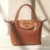 Leswan leather- Tas wanita jenis Handbag kulit asli polos motif batik viral - SAFIRA
