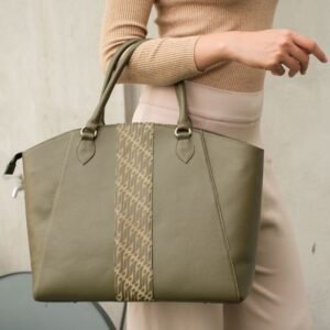 Leswan leather- Tas wanita jenis Totebag kulit asli polos motif batik viral - NINDYA