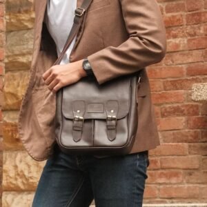 Mini Sadewa - Tas Selempang Bahu Mesengger untuk Pria Kulit Sapi Asli - La Vaches' Leather