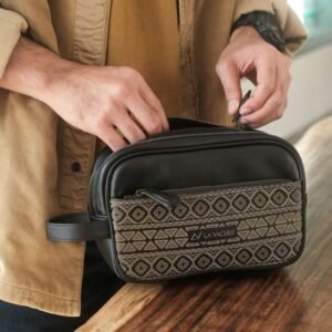 Sanja Doppkit Tribal - Tas Handbag Pinggang Dada Bahu Selempang Pria Kulit Sapi Asli motif batik - La Vaches