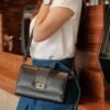 Leswan Leather - Tas Selempang Clutch Bag wanita kulit asli motif batik viral - ANJANI