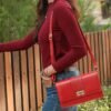 Leswan Leather - Tas Selempang Clutch Bag wanita kulit asli motif batik viral - ANJANI