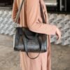 Leswan Leather - Tas Selempang bahu wanita kulit asli motif batik viral - HIRKA