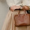 Leswan leather- Tas jenis Satchel bag berbahan kulit asli dengan aksen batik viral - ALMA