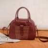 Leswan leather- Tas jenis Satchelbag berbahan kulit asli dengan aksen batik viral - DELIA