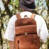 LA VACHES' LEATHER - Tas Ransel Backpack Pria Kulit Asli Model Kekinian - ANOM