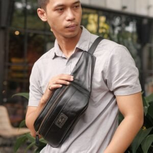 La Vaches' Leather - Tas Pinggang Waistbag Kulit Asli Pria Wanita untuk Kamera Mirrorless - Camera Waistbag