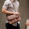 La Vaches' Leather - Tas Selempang Bahu Pria Leather Cocok Untuk Kerja Santai Kulit Sapi Asli - Narendra Bag