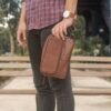 Lavaches' Leather - Clutch Pouch Bag untuk Travel Makeup Cocok Dipakai Pria dan Wanita Kulit Sapi Asli - Mahja