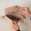 Leswan Leather - Clutch Bag wanita kulit asli motif batik viral - ARUNA