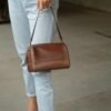 Leswan Leather - Crossbody bag Shoulder bag wanita kulit asli motif batik viral - SHENA