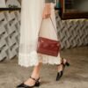 Leswan Leather - Crossbody bag Shoulder bag wanita kulit asli motif batik viral - SHENA
