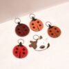 Leswan Leather - Gantungan Kunci Bag Charm Tas dari Kulit Asli Model Jaket Hewan Panda Kepik Sapi - BAG CHARM