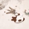Leswan Leather - Gantungan Kunci Bag Charm Tas dari Kulit Asli Model Jaket Hewan Panda Kepik Sapi - BAG CHARM