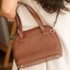 Leswan Leather - Tas Satchel bag Shoulder bag wanita kulit asli motif batik viral - LOISA