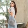 Leswan Leather - Tas Selempang Bahu Dada wanita kulit asli motif batik viral - INDIRA