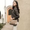 Leswan Leather - Tas Selempang bahu Sling bag wanita kulit asli motif batik viral - KARLA