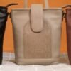 Leswan Leather - Tas Tenteng Shoulder Bag wanita kulit asli motif batik viral - YOANNA