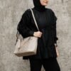 Leswan Leather - Tas Tote bag wanita kulit asli motif batik viral - LOLITA