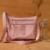 Leswan Leather - Tas selempang wanita kulit asli polos motif batik viral - FLAVIA