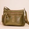 Leswan Leather - Tas selempang wanita kulit asli polos motif batik viral - FLAVIA