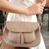 Leswan Leather - Tas selempang Shoulder bag wanita kulit asli motif batik viral - TASSEL