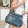 Leswan Leather - Tas selempang wanita kulit asli polos motif batik viral - FLAVIA