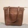 Leswan Leather - Tote bag wanita kulit asli motif batik viral - HELGA