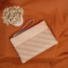 Leswan leather- Dompet Clutch Handbag Pouch wanita kulit asli polos motif batik viral - KILA