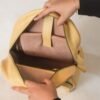 Leswan leather- Tas jenis Backpack berbahan kulit asli dengan aksen batik viral - DAISHA