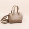 Leswan leather- Tas jenis Bowler bag wanita berbahan kulit asli dengan aksen batik viral - LARAS