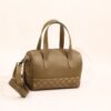 Leswan leather- Tas jenis Bowler bag wanita berbahan kulit asli dengan aksen batik viral - LARAS