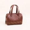 Leswan leather- Tas jenis Bowler bag wanita berbahan kulit asli dengan aksen batik viral - LARAS