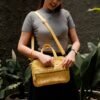 Leswan leather- Tas jenis Bowling bag berbahan kulit asli dengan aksen batik viral - ERITHA