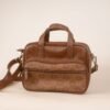 Leswan leather- Tas jenis Bowling bag berbahan kulit asli dengan aksen batik viral - ERITHA