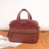 Leswan leather- Tas jenis Bowling bag berbahan kulit asli dengan aksen batik viral - ERITHA