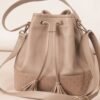 Leswan leather- Tas jenis Bucket bag berbahan kulit asli dengan aksen batik viral - ERINA