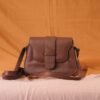 Leswan leather- Tas jenis Flap bag wanita berbahan kulit asli dengan aksen batik viral - LUCIA